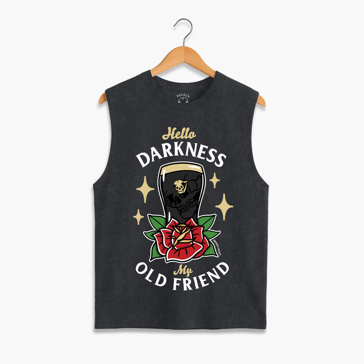 Hello Darkness Front Print Sleeveless T-Shirt (Unisex)