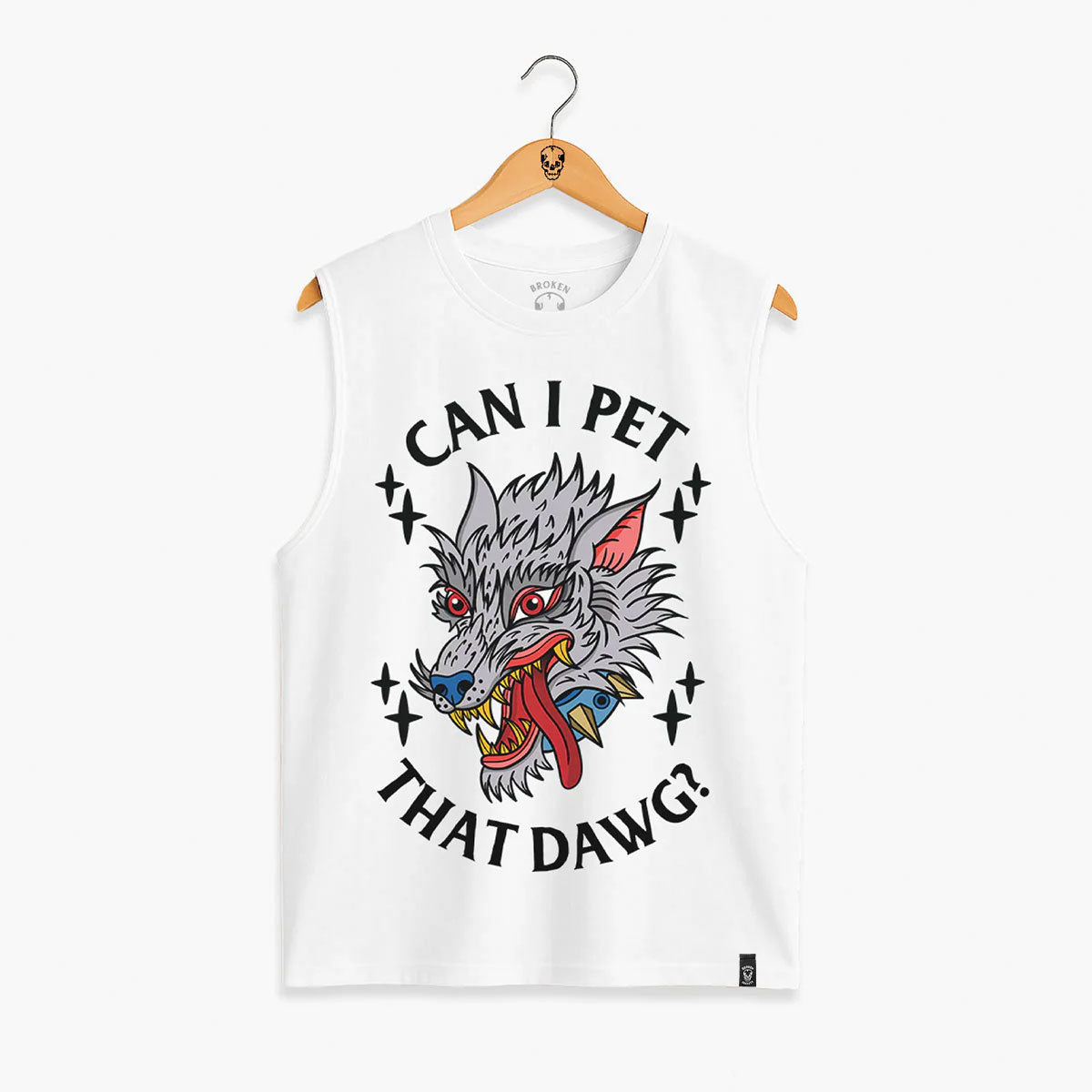 Pet That Dawg Front Print Sleeveless T-Shirt (Unisex)