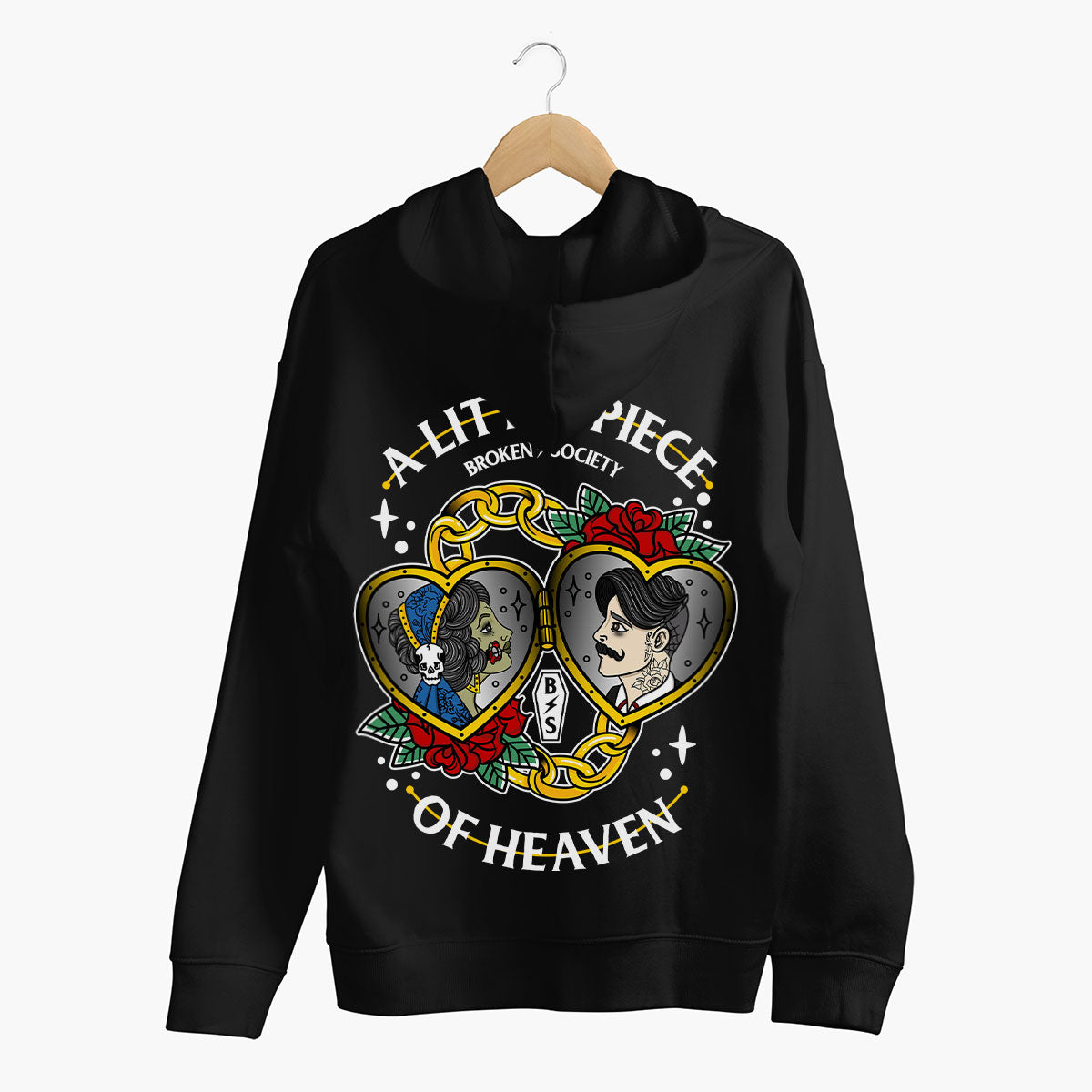 A Little Piece Of Heaven Hoodie (Unisex)-Tattoo Clothing, Tattoo Hoodie, JH001-Broken Society