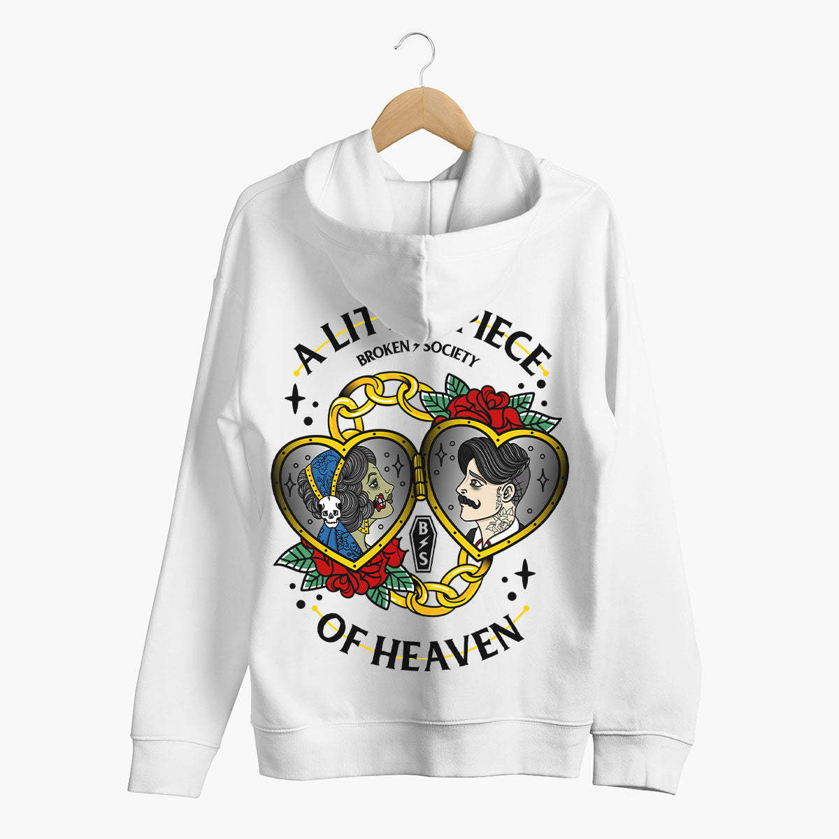 A Little Piece Of Heaven Hoodie (Unisex)-Tattoo Clothing, Tattoo Hoodie, JH001-Broken Society
