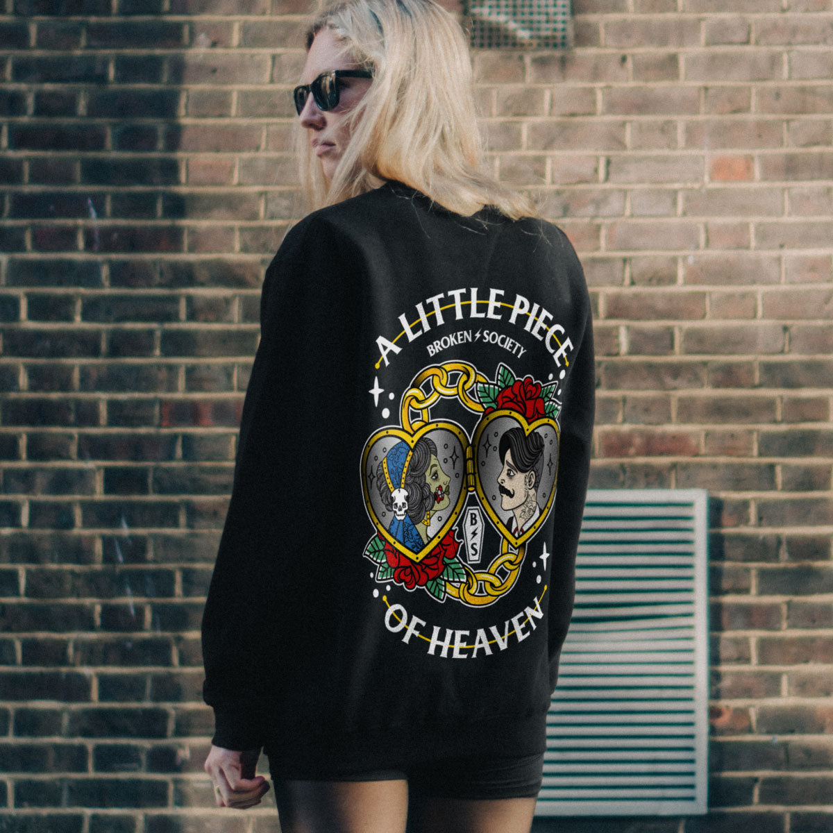 A Little Piece Of Heaven Sweatshirt (Unisex)-Tattoo Clothing, Tattoo Sweatshirt, JH030-Broken Society
