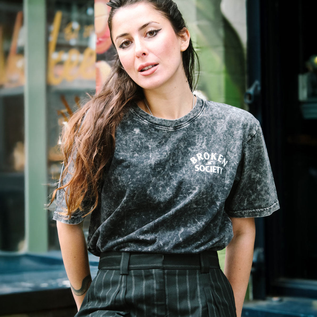 Acid Wash T-Shirt (Unisex)-Tattoo Clothing, Tattoo T-Shirt, EP01-Broken Society