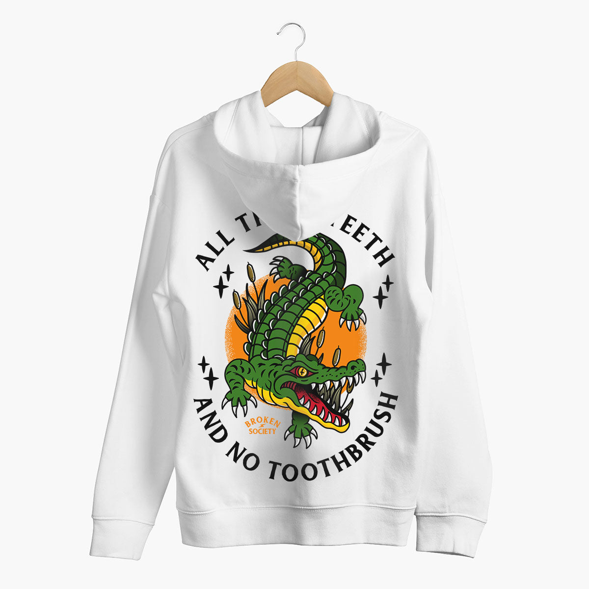All Those Teeth Hoodie (Unisex)-Tattoo Clothing, Tattoo Hoodie, JH001-Broken Society