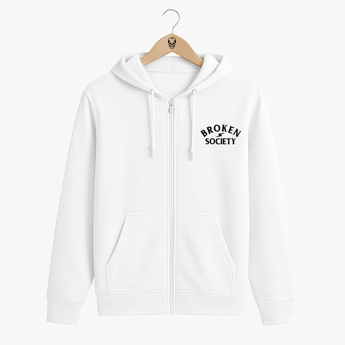Thick Thighs Thin Patience Zip-Up Hoodie (Unisex)-Tattoo Clothing, Tattoo Zip-Up Hoodie, JH050-Broken Society