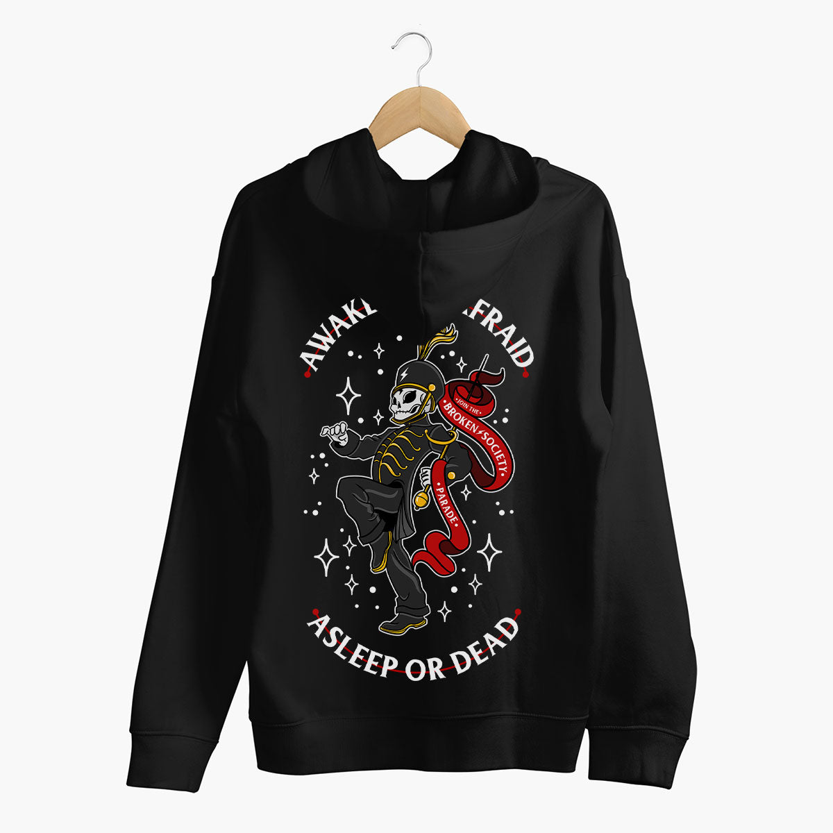 Awake And Unafraid Hoodie (Unisex)-Tattoo Clothing, Tattoo Hoodie, JH001-Broken Society