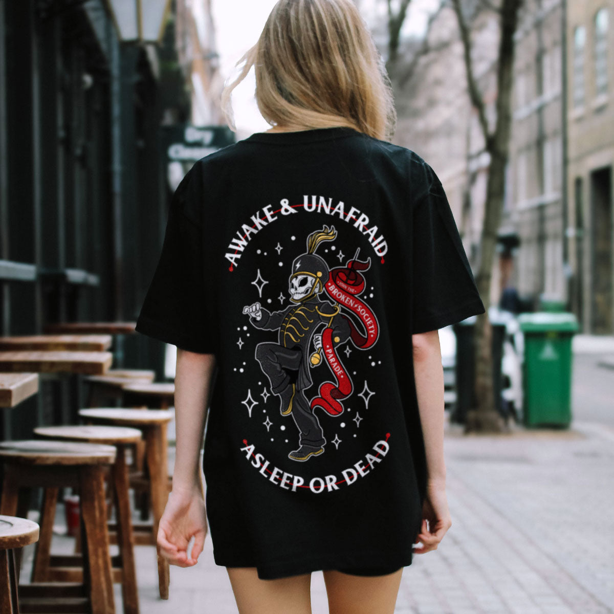 Awake And Unafraid T-Shirt (Unisex)-Tattoo Clothing, Tattoo T-Shirt, EP01-Broken Society