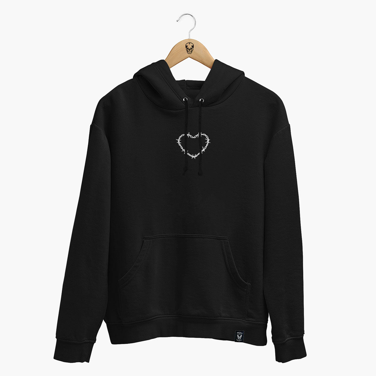 Broken heart embroidered mens hoodie hotsell