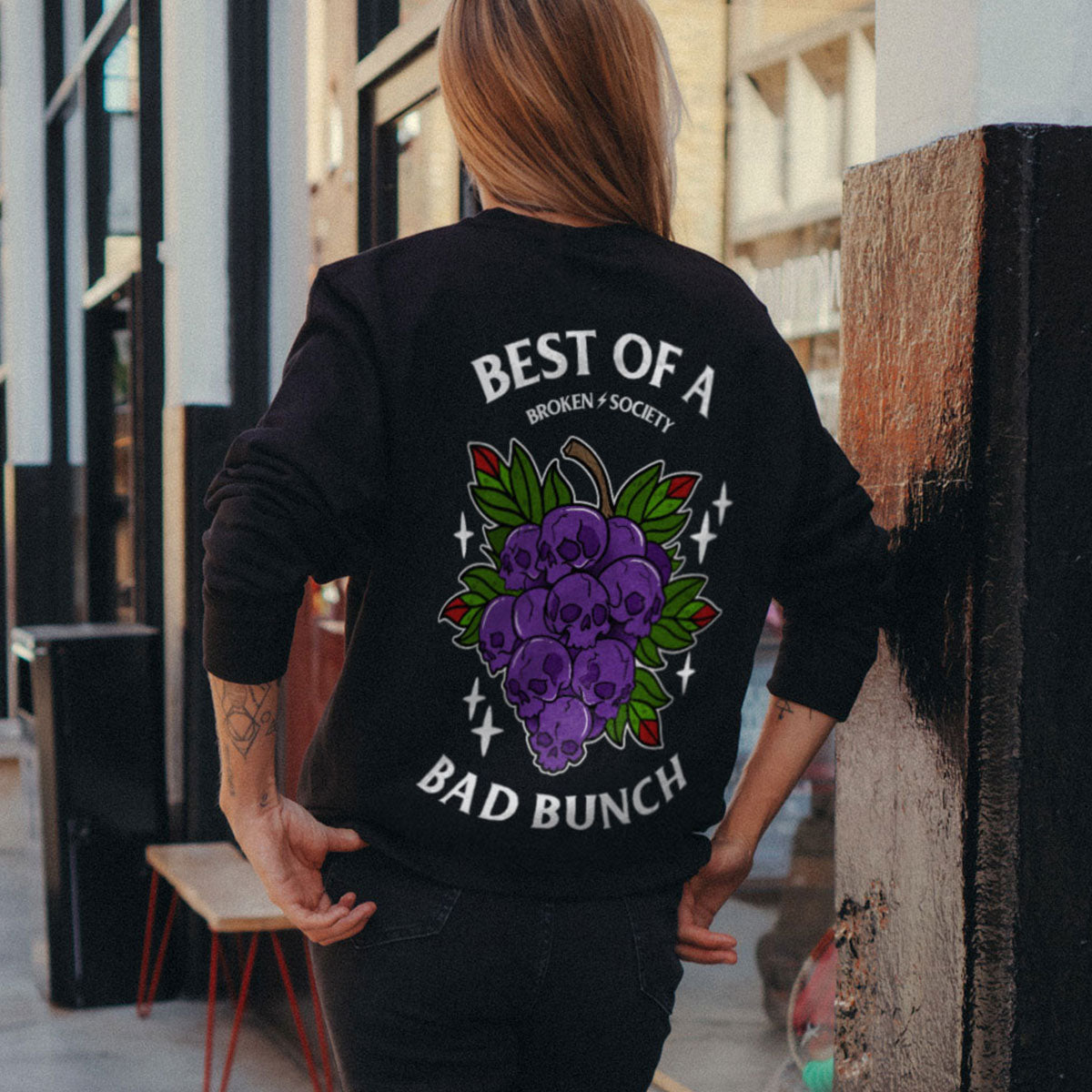 Best Of A Bad Bunch Sweatshirt (Unisex)-Tattoo Clothing, Tattoo Sweatshirt, JH030-Broken Society