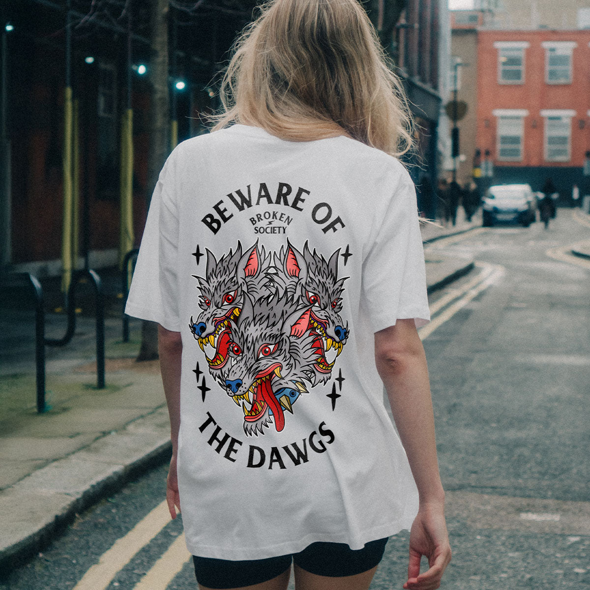 Beware Of The Dawgs T-Shirt (Unisex)-Tattoo Clothing, Tattoo T-Shirt, EP01-Broken Society