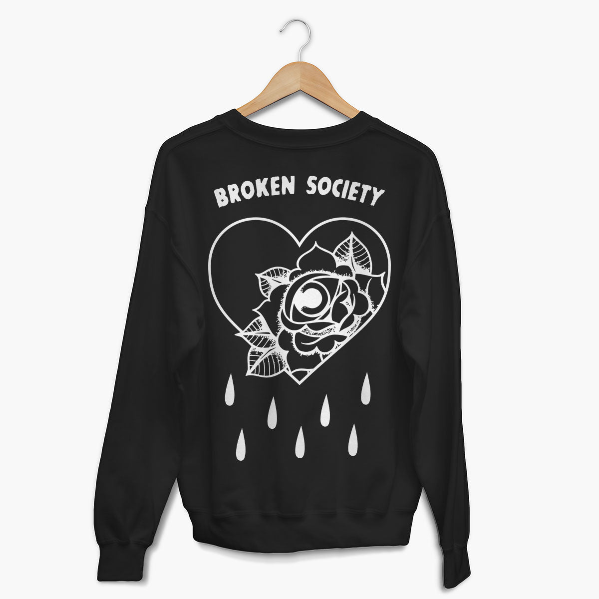 Bleeding Heart Sweatshirt (Unisex)-Tattoo Clothing, Tattoo Sweatshirt, JH030-Broken Society