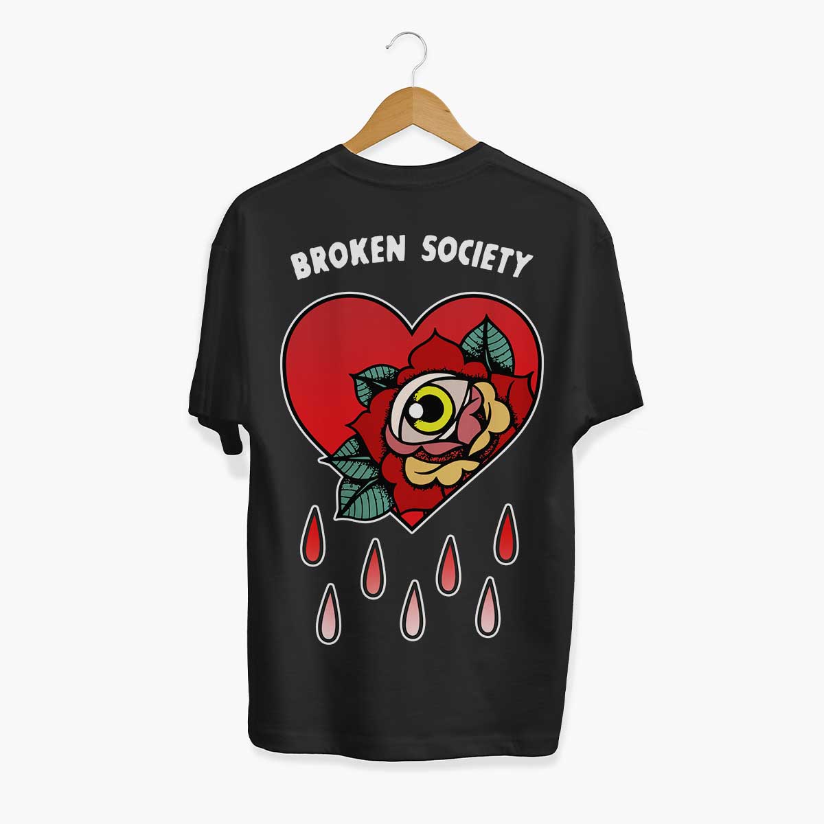 Bleeding Heart T-Shirt (Unisex)-Tattoo Clothing, Tattoo T-Shirt, N03-Broken Society