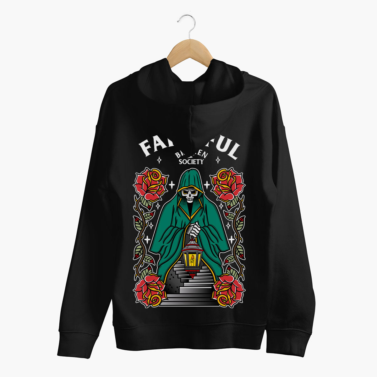 Born To Be A Faithful Hoodie (Unisex)-Tattoo Clothing, Tattoo Hoodie, JH001-Broken Society