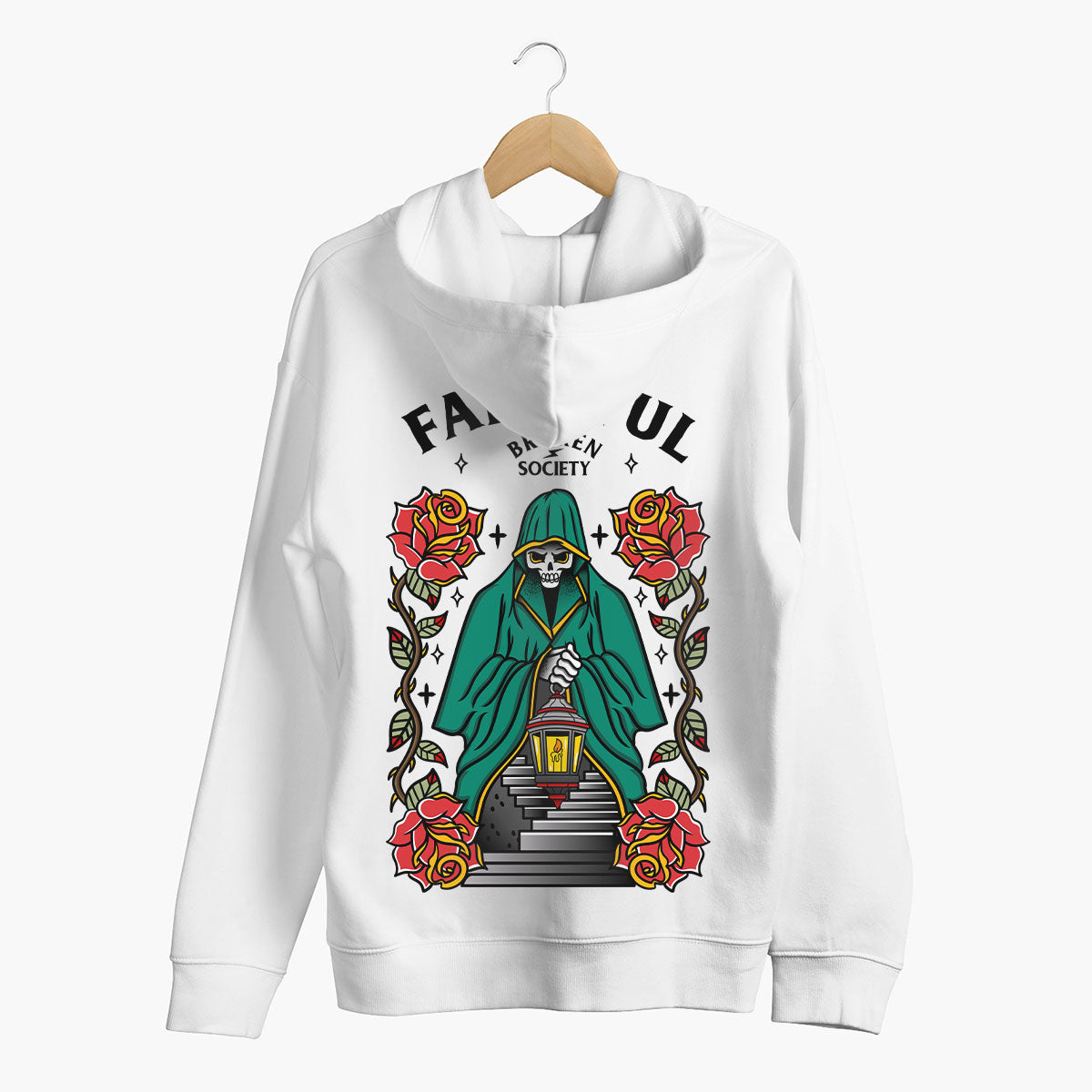 Born To Be A Faithful Hoodie (Unisex)-Tattoo Clothing, Tattoo Hoodie, JH001-Broken Society