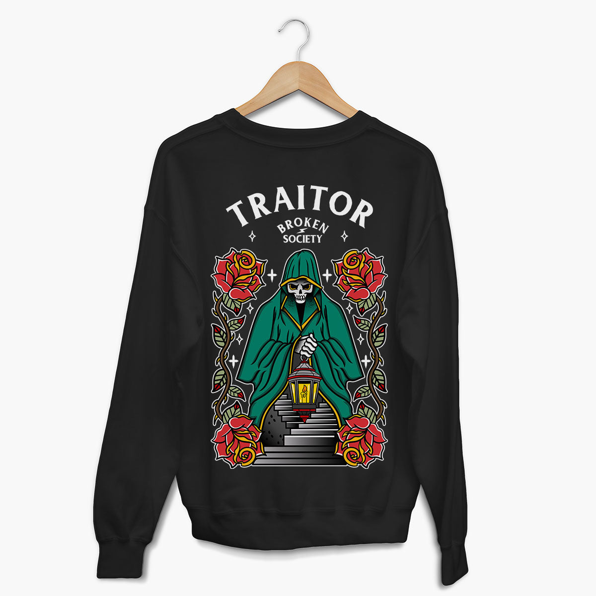 Born To Be A Traitor Sweatshirt (Unisex)-Tattoo Clothing, Tattoo Sweatshirt, JH030-Broken Society