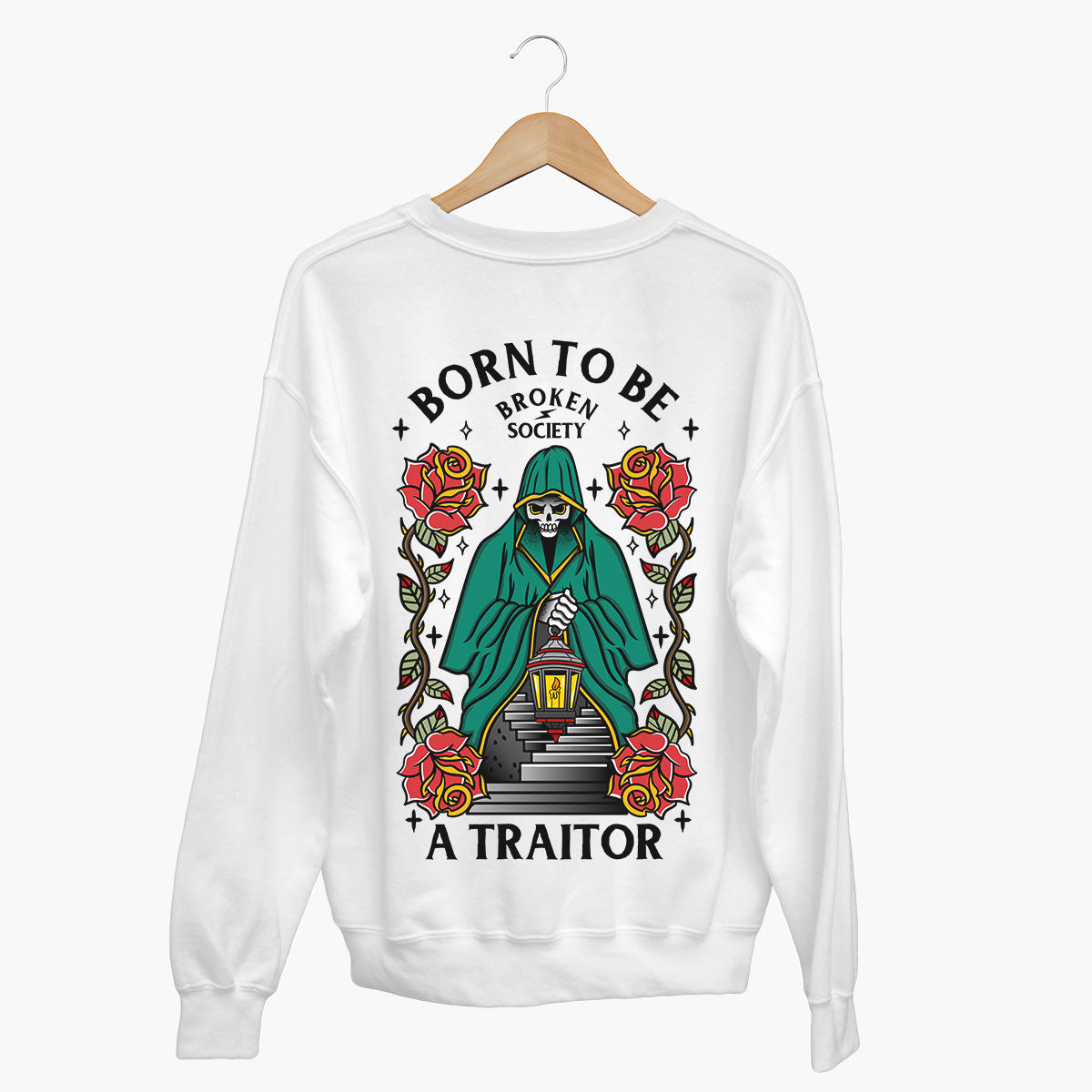 Born To Be A Traitor Sweatshirt (Unisex)-Tattoo Clothing, Tattoo Sweatshirt, JH030-Broken Society