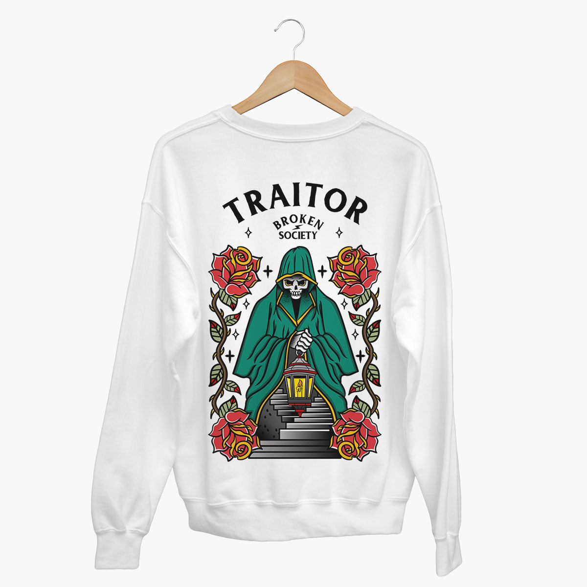 Born To Be A Traitor Sweatshirt (Unisex)-Tattoo Clothing, Tattoo Sweatshirt, JH030-Broken Society