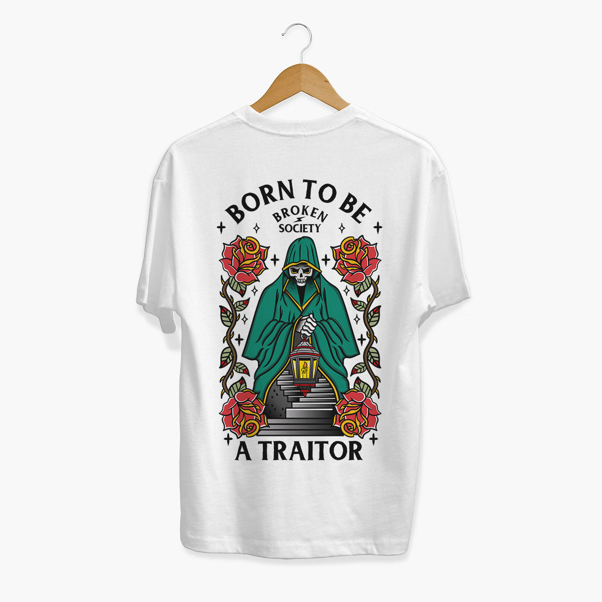 Born To Be A Traitor T-Shirt (Unisex)-Tattoo Clothing, Tattoo T-Shirt, EP01-Broken Society
