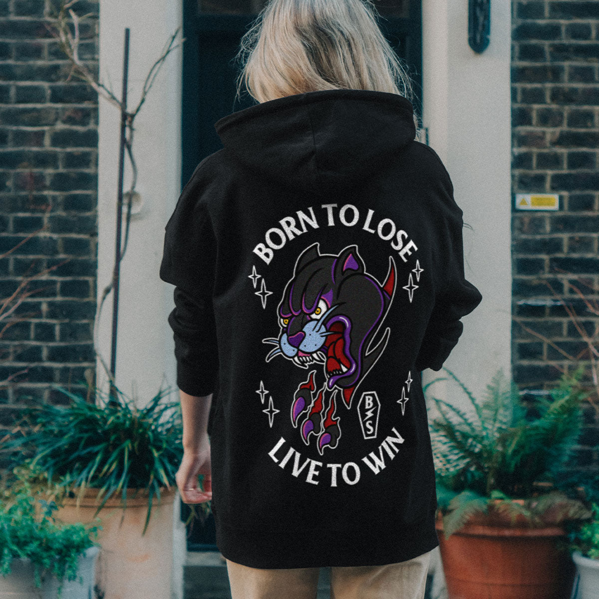Born To Lose Hoodie (Unisex)-Tattoo Clothing, Tattoo Hoodie, JH001-Broken Society