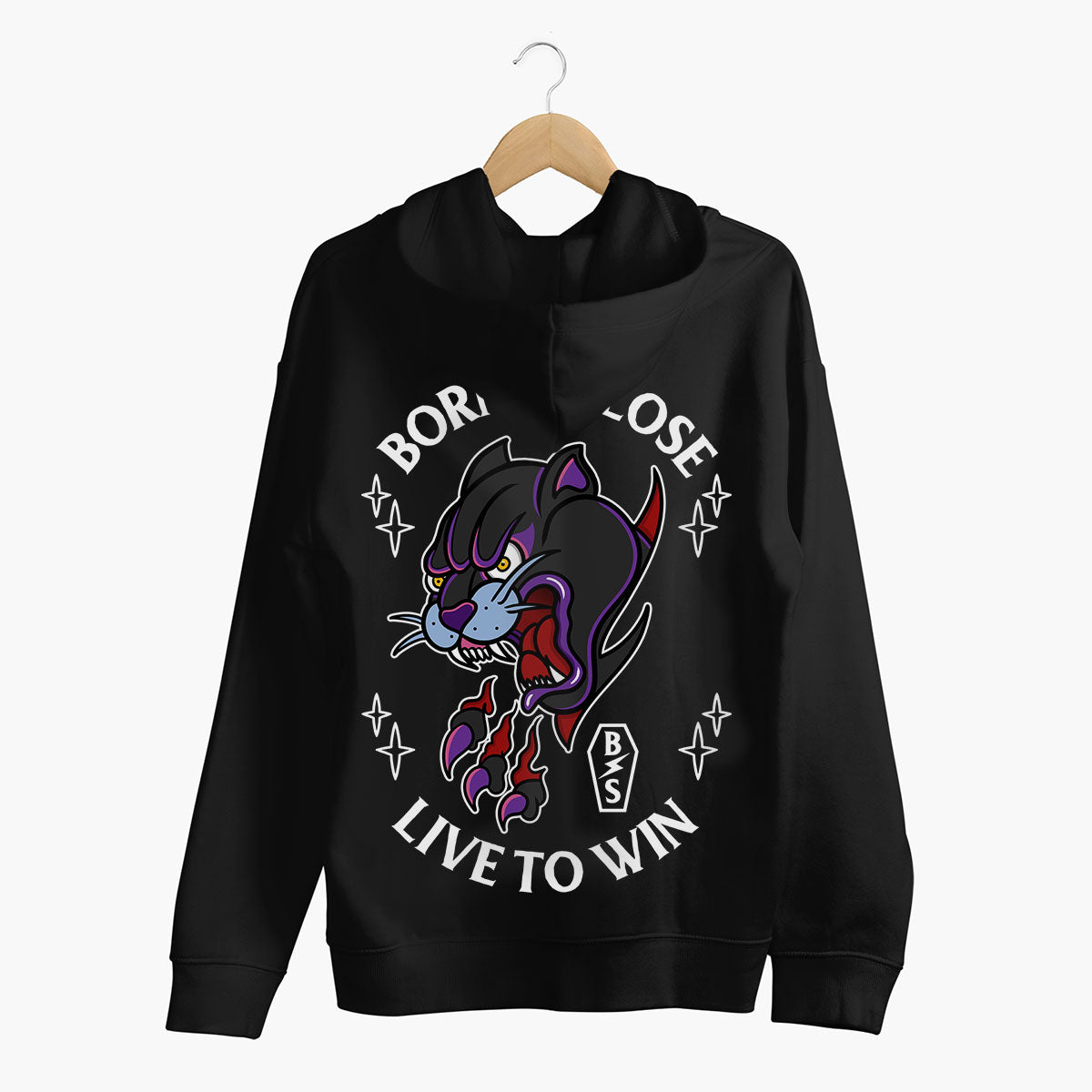 Born To Lose Hoodie (Unisex)-Tattoo Clothing, Tattoo Hoodie, JH001-Broken Society