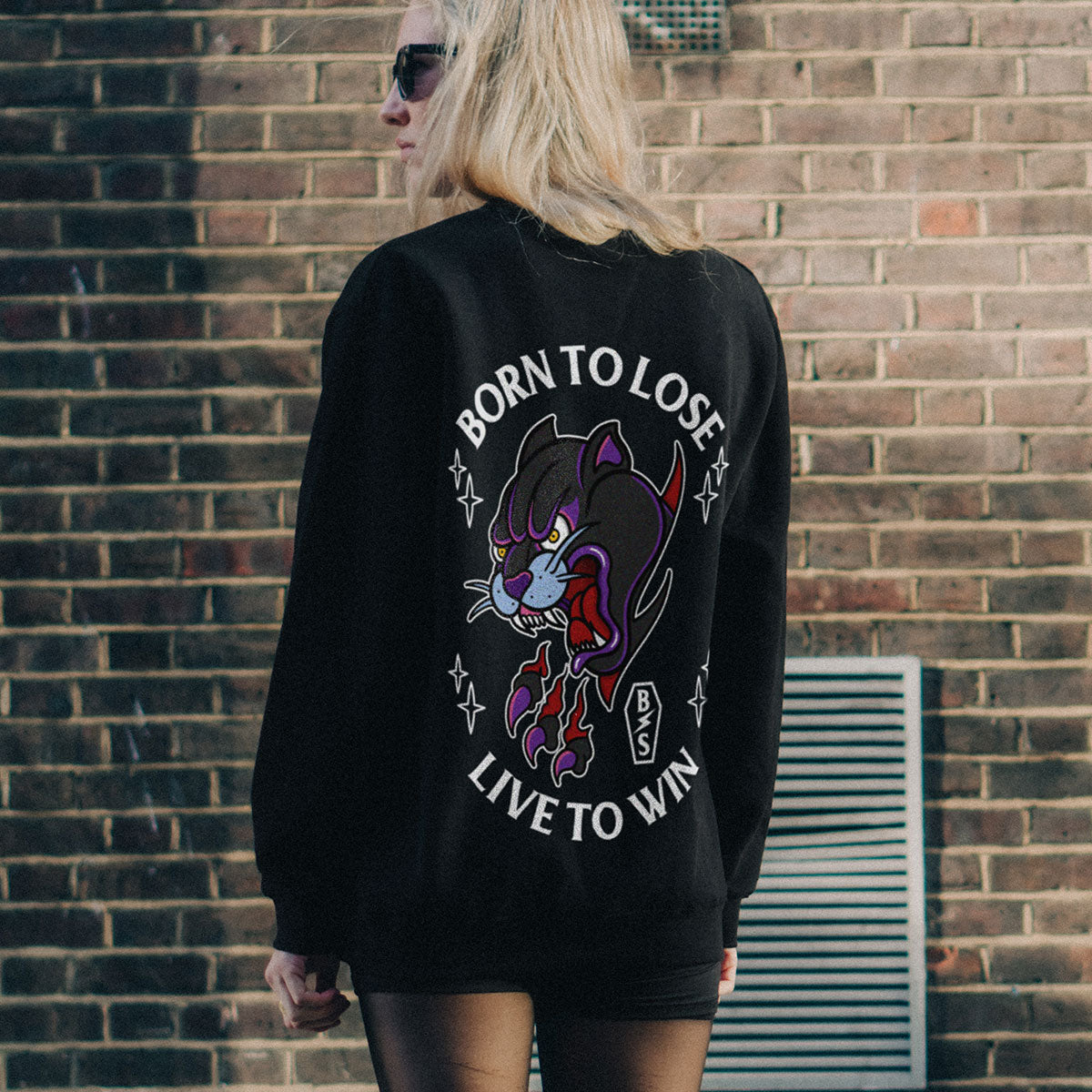 Born To Lose Sweatshirt (Unisex)-Tattoo Clothing, Tattoo Sweatshirt, JH030-Broken Society