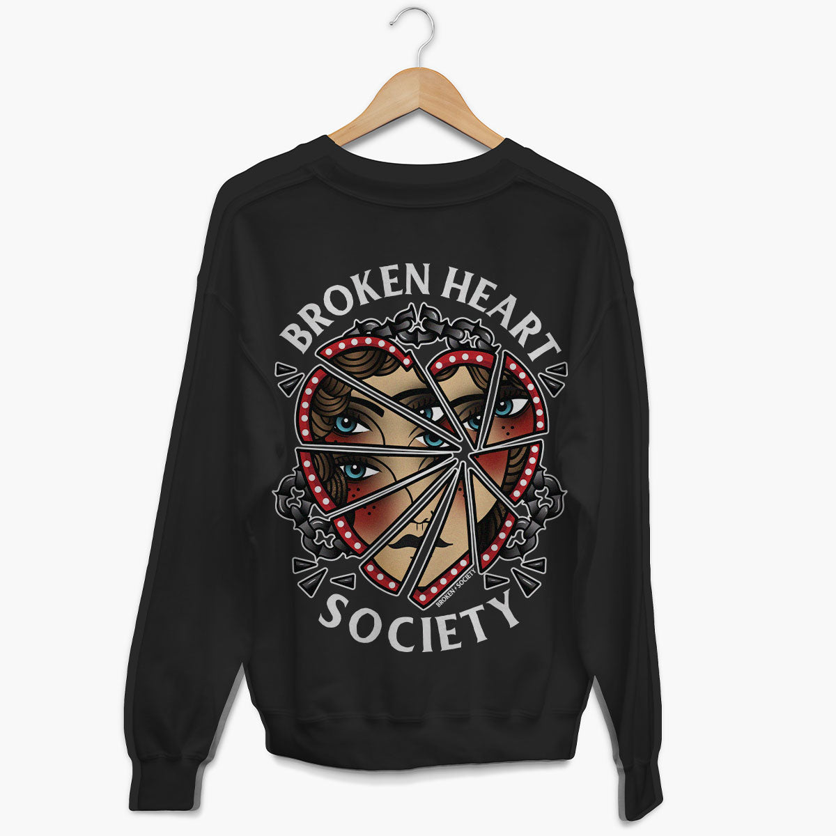 Broken Heart Society Sweatshirt (Unisex)-Tattoo Clothing, Tattoo Sweatshirt, JH030-Broken Society
