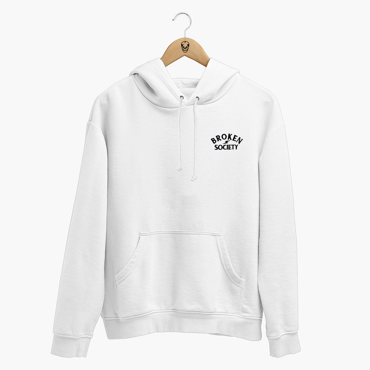 Broken Society Embroidered Hoodie (Unisex)-Tattoo Clothing, Tattoo Hoodie, JH001-Broken Society