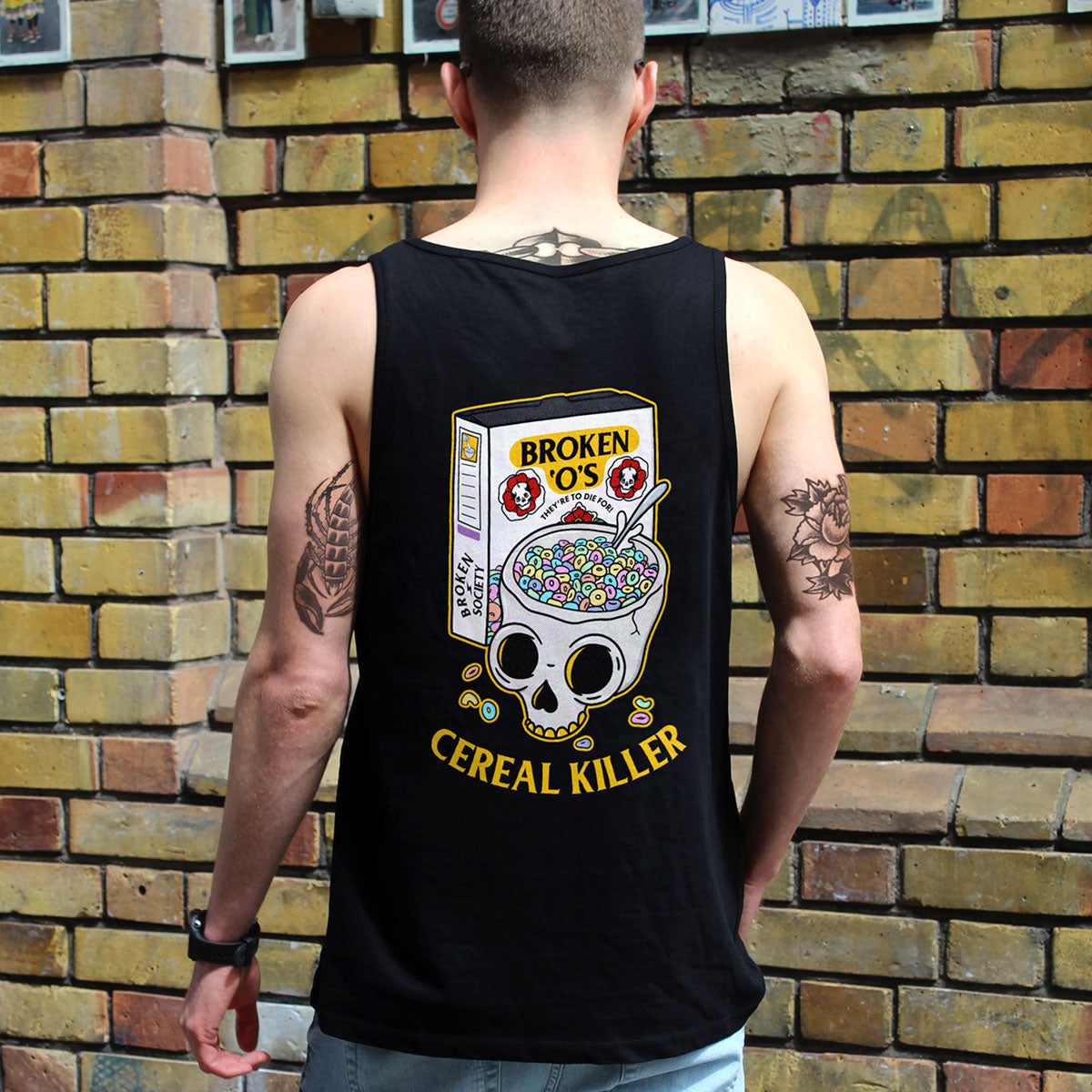 Cereal Killer Tank (Unisex)-Tattoo Clothing, Tattoo Tank, 03980-Broken Society