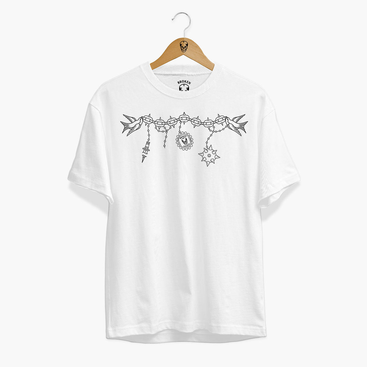 Chains T-Shirt (Unisex)-Tattoo Clothing, Tattoo T-Shirt, EP01-Broken Society