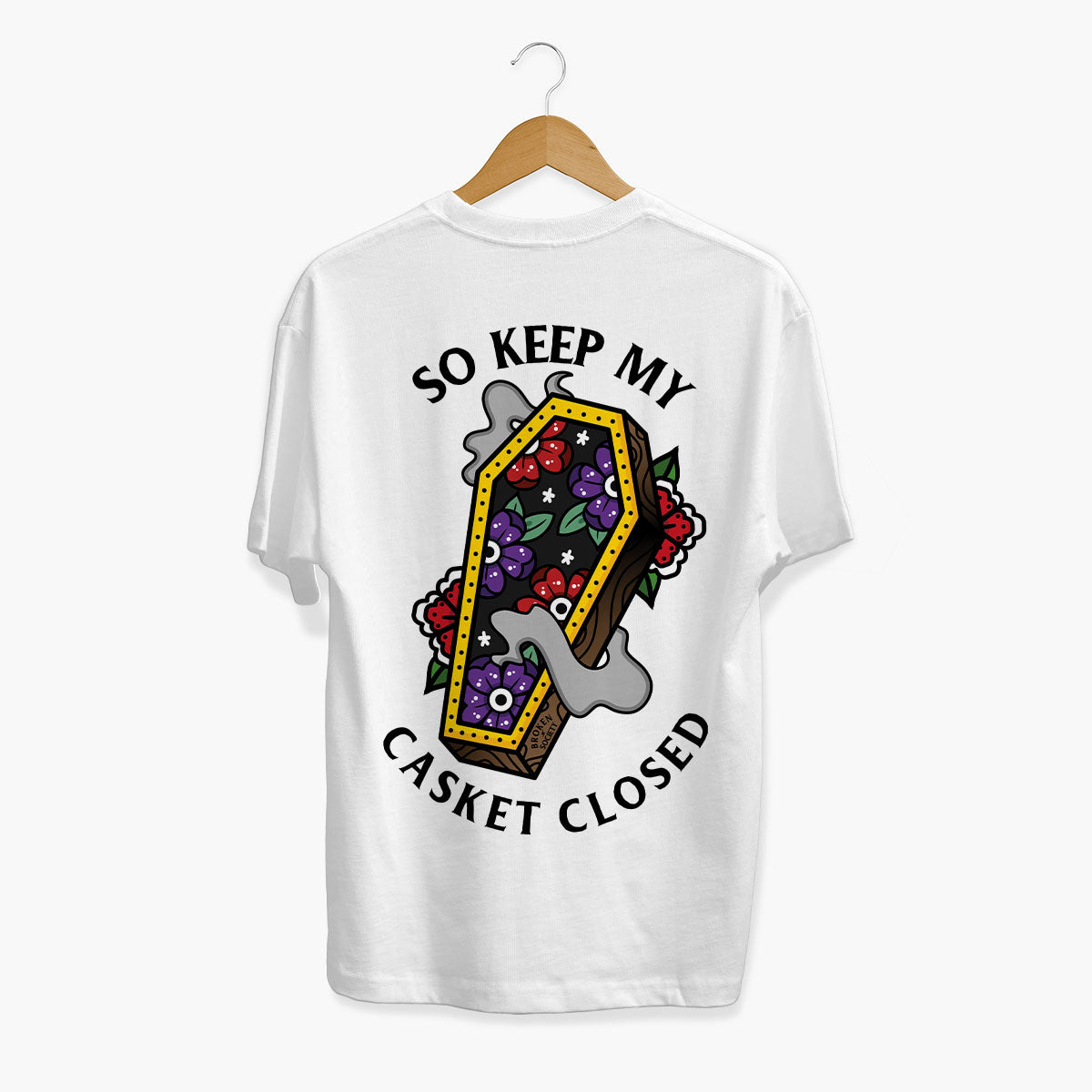 Closed Casket T-shirt (Unisex)-Tattoo Clothing, Tattoo T-Shirt, N03-Broken Society