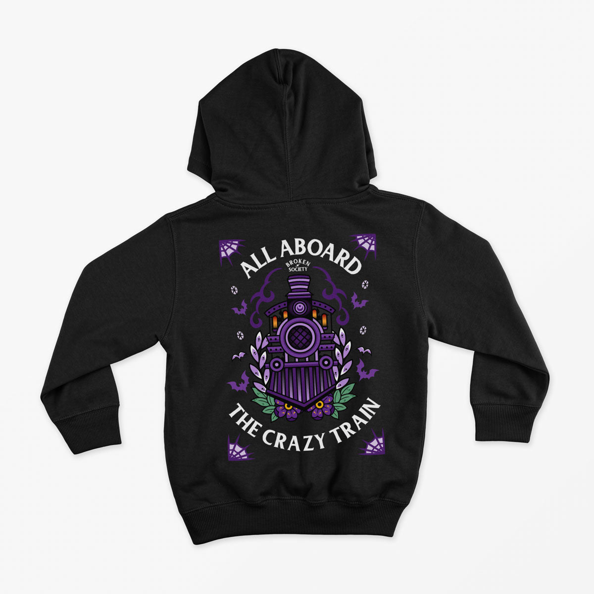 Crazy Train Kids Hoodie (Unisex)-Tattoo Clothing, Tattoo Hoodie, JH001J-Broken Society