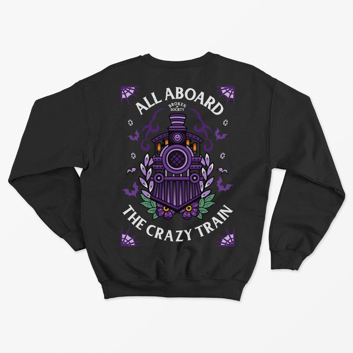 Crazy Train Kids Sweatshirt (Unisex)-Tattoo Clothing, Tattoo Sweatshirt, JH030J-Broken Society