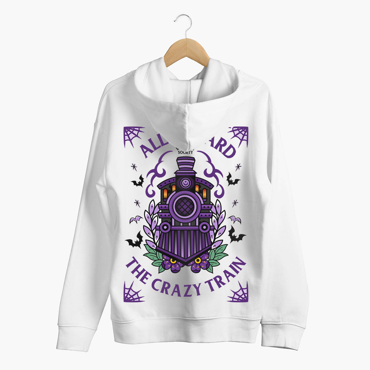Crazy Train Hoodie (Unisex)-Tattoo Clothing, Tattoo Hoodie, JH001-Broken Society