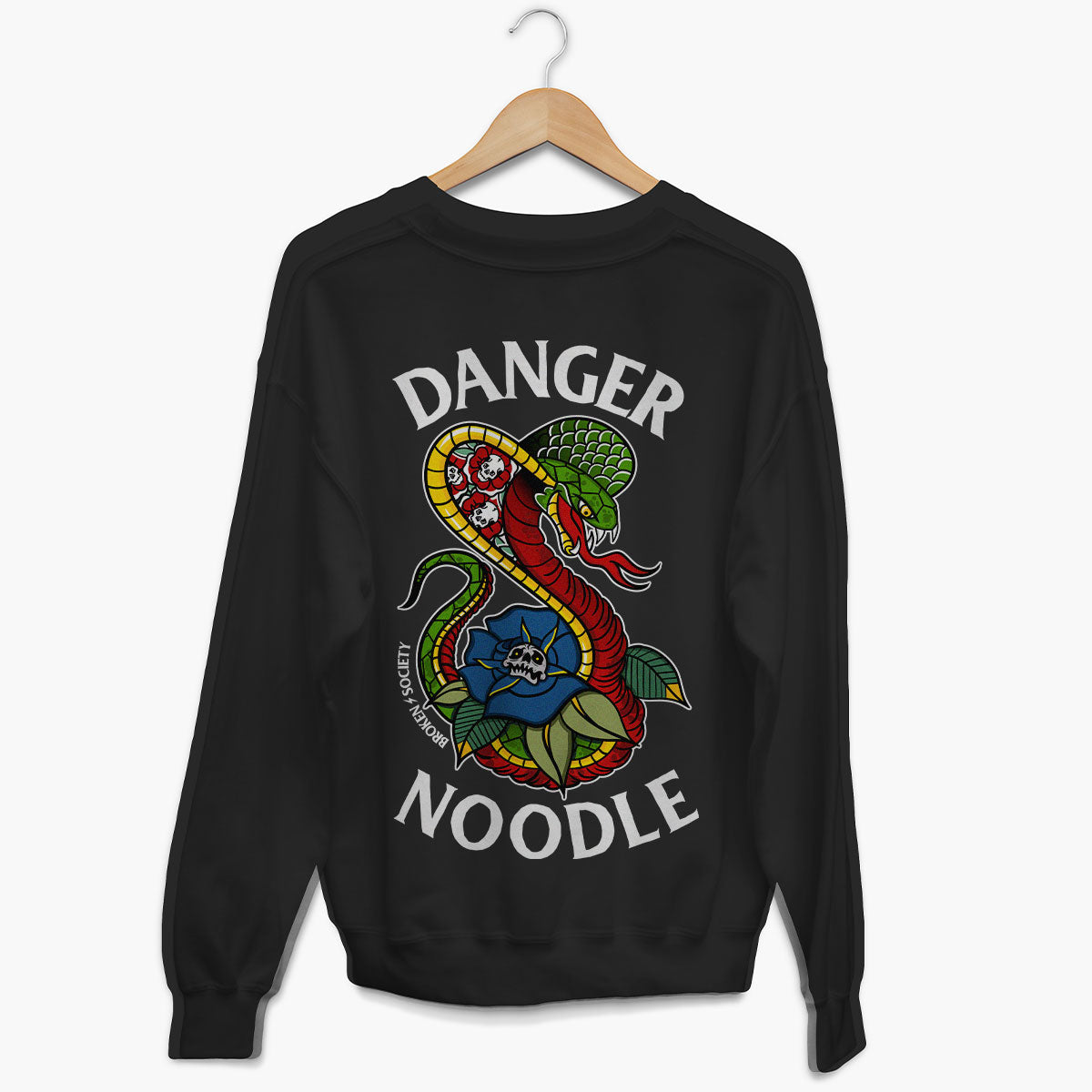 Danger Noodle Sweatshirt (Unisex)-Tattoo Clothing, Tattoo Sweatshirt, JH030-Broken Society