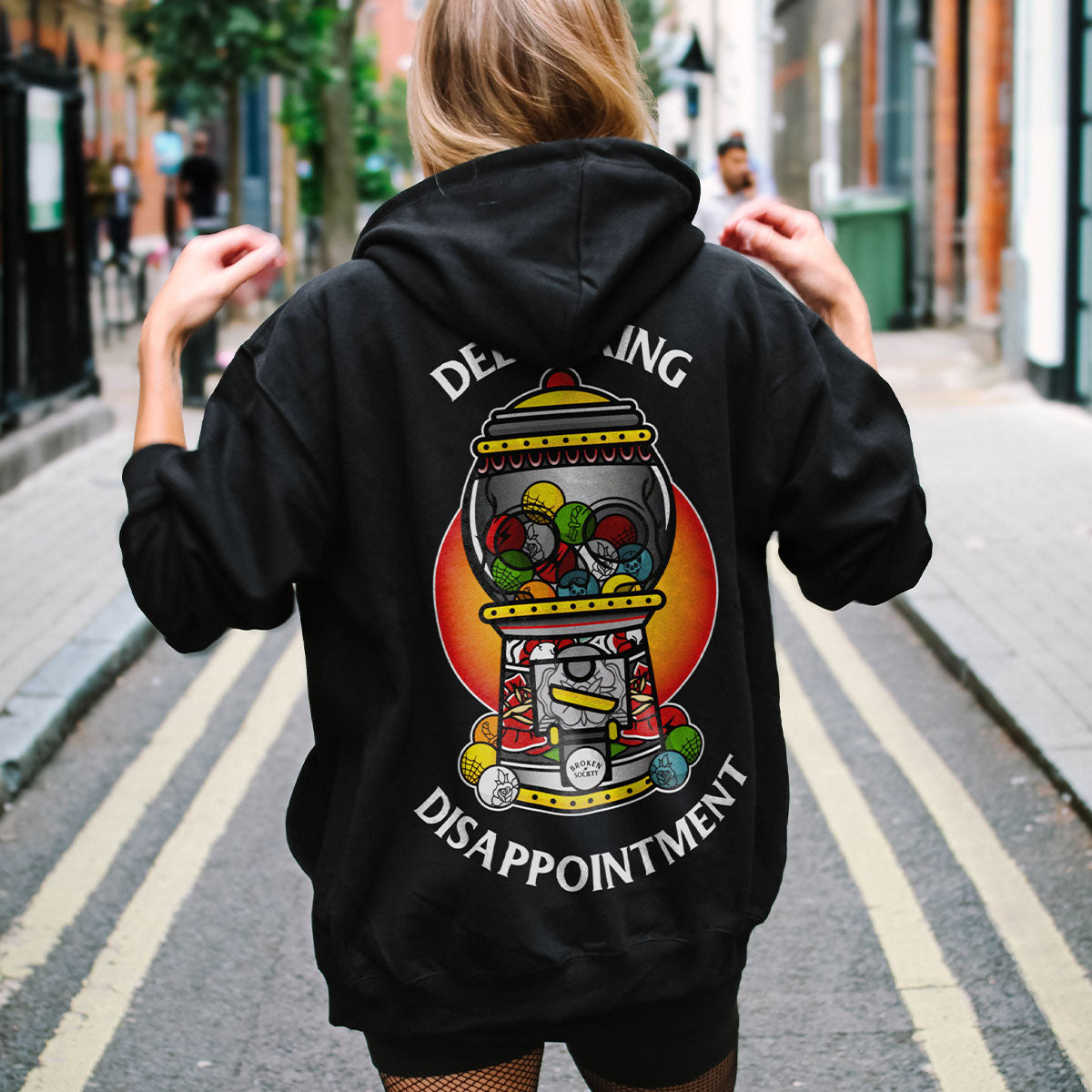 Delivering Disappointment Hoodie (Unisex)-Tattoo Clothing, Tattoo Hoodie, JH001-Broken Society