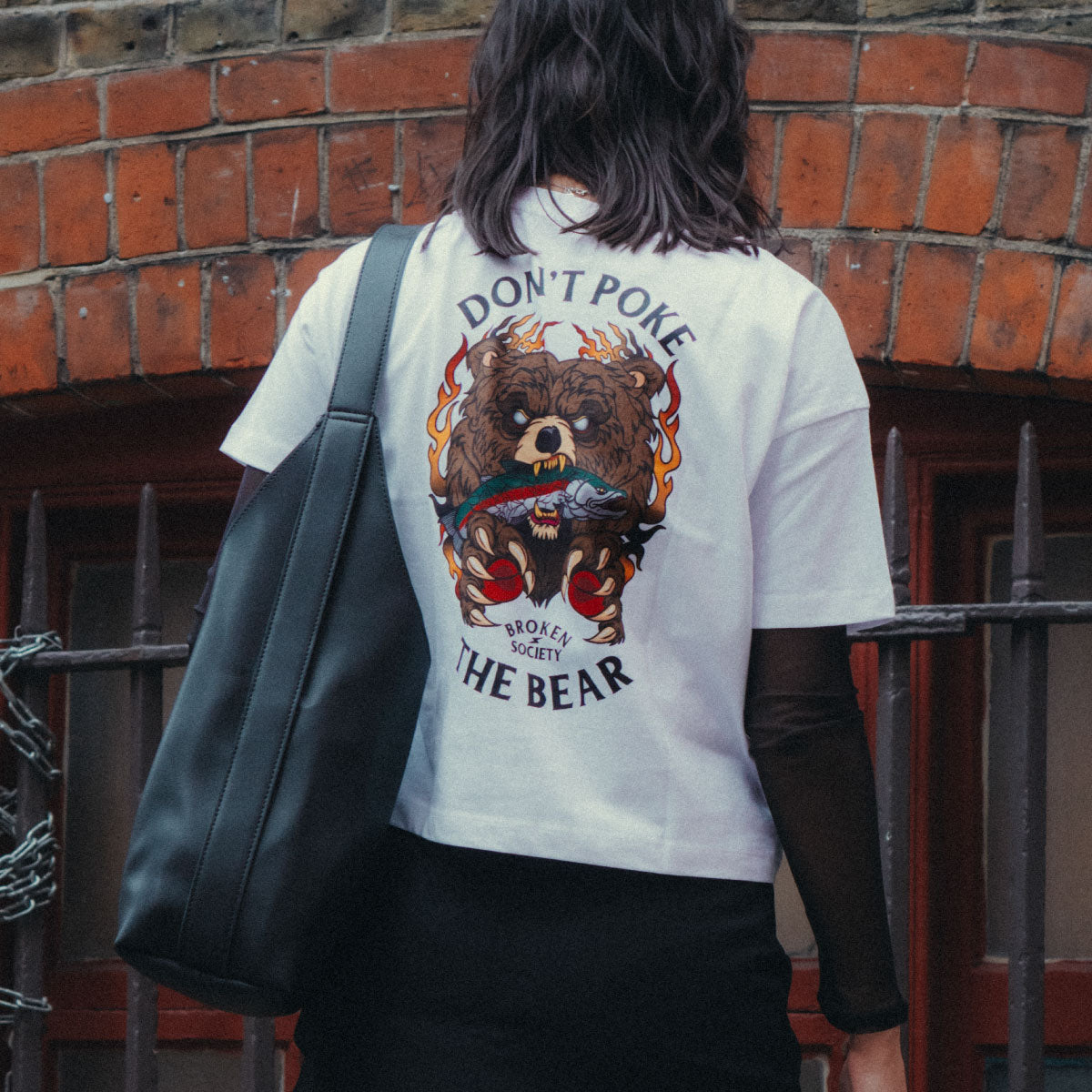 Don't Poke The Bear Boxy Women's Fit T-Shirt-Tattoo Clothing, Tattoo T-Shirt, EP026-Broken Society