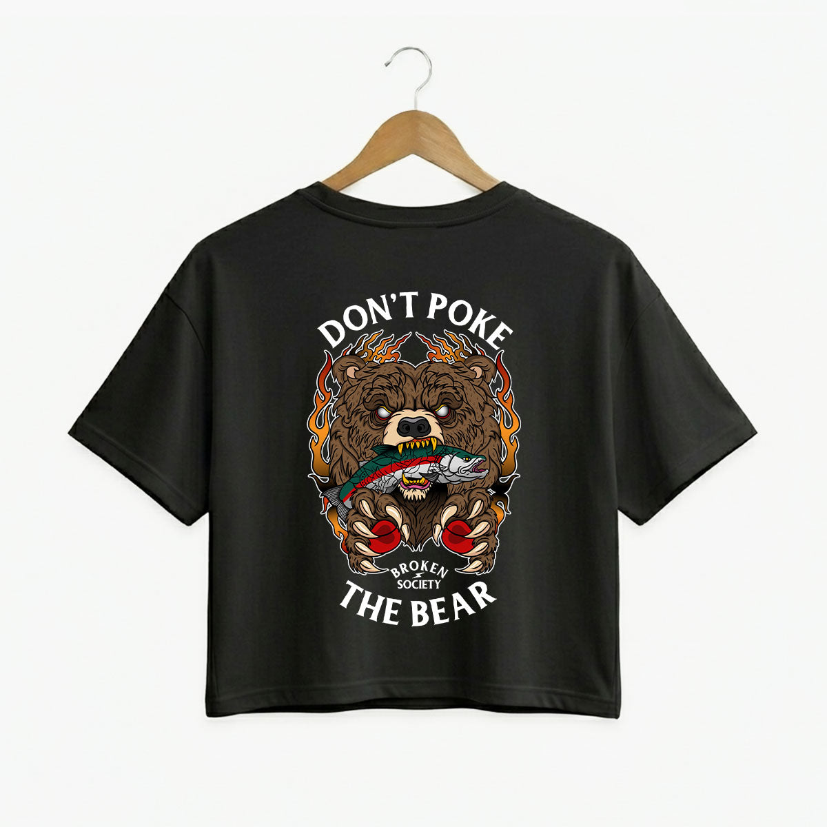 Don't Poke The Bear Boxy Women's Fit T-Shirt-Tattoo Clothing, Tattoo T-Shirt, EP026-Broken Society