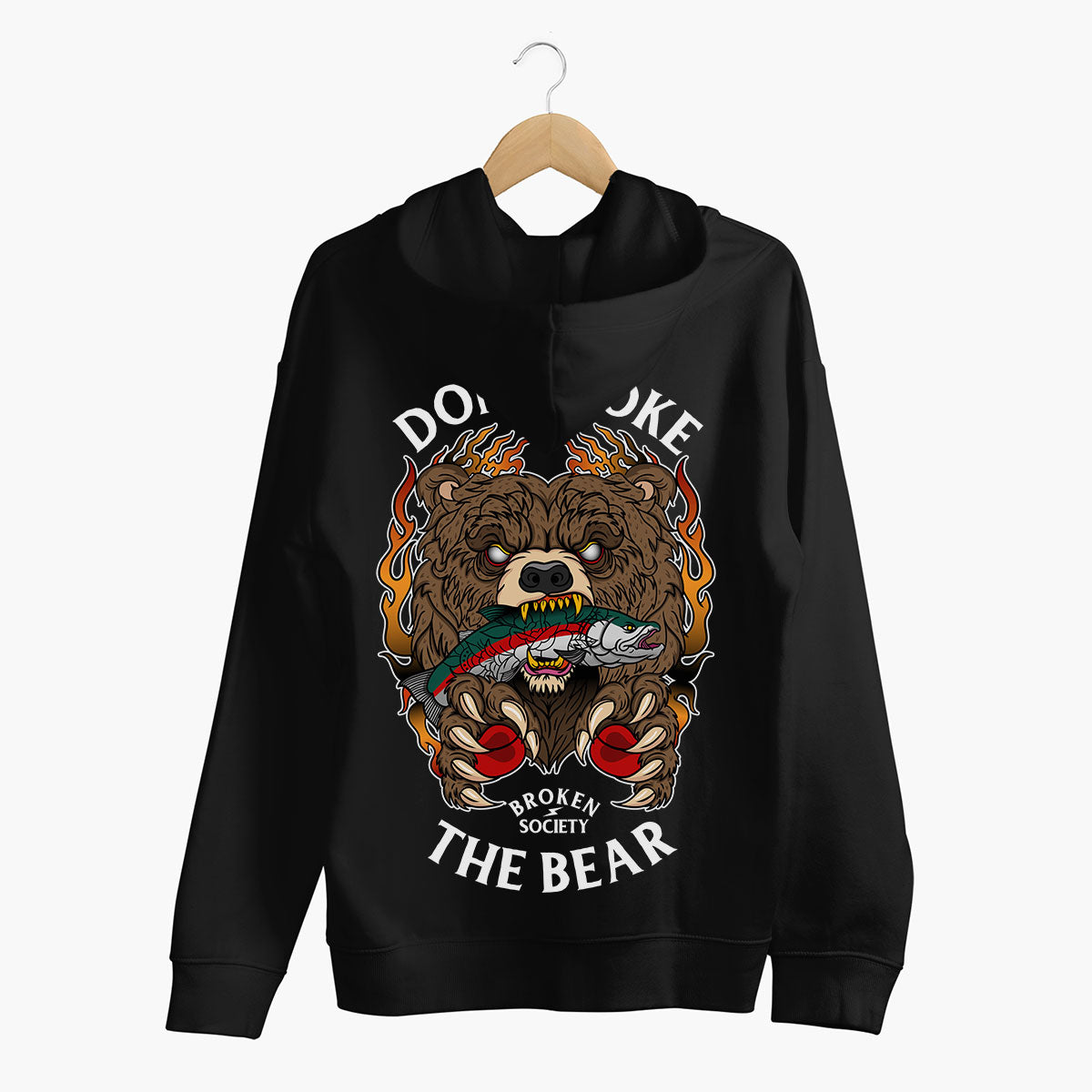 Don't Poke The Bear Hoodie (Unisex)-Tattoo Clothing, Tattoo Hoodie, JH001-Broken Society