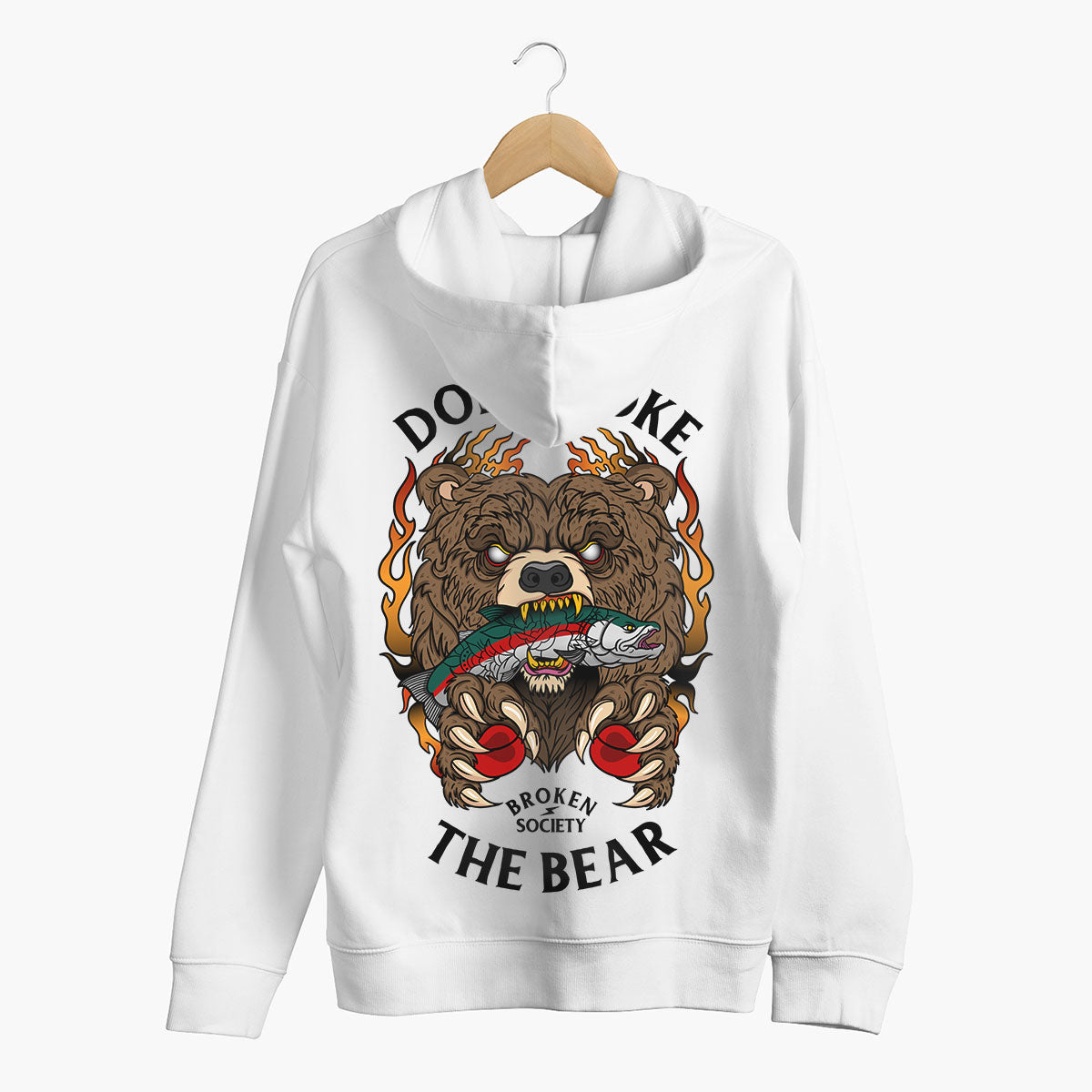 Don't Poke The Bear Hoodie (Unisex)-Tattoo Clothing, Tattoo Hoodie, JH001-Broken Society