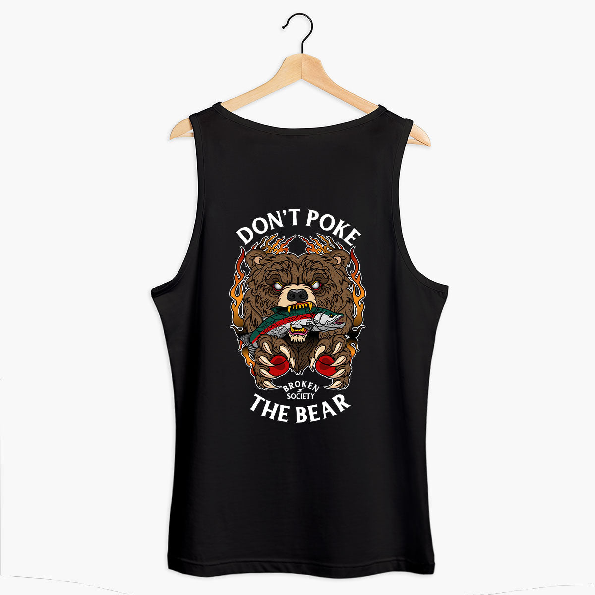 Don't Poke The Bear Tank (Unisex)-Tattoo Clothing, Tattoo Tank, 03980-Broken Society