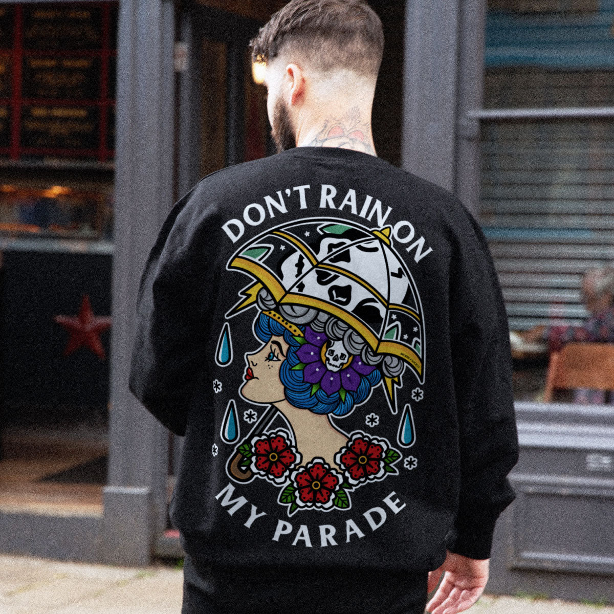 Don't Rain On My Parade Sweatshirt (Unisex)-Tattoo Clothing, Tattoo Sweatshirt, JH030-Broken Society