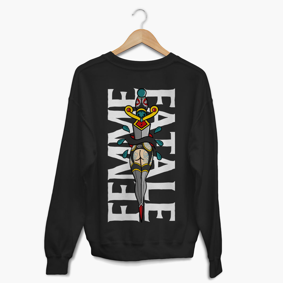 Femme Fatale Sweatshirt (Unisex)-Tattoo Clothing, Tattoo Sweatshirt, JH030-Broken Society