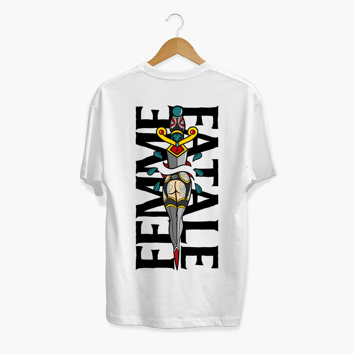 Femme Fatale T-shirt (Unisex)-Tattoo Clothing, Tattoo T-Shirt, EP01-Broken Society