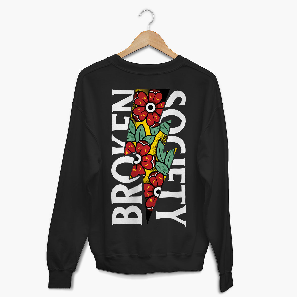 Flower Power Sweatshirt (Unisex)-Tattoo Clothing, Tattoo Sweatshirt, JH030-Broken Society