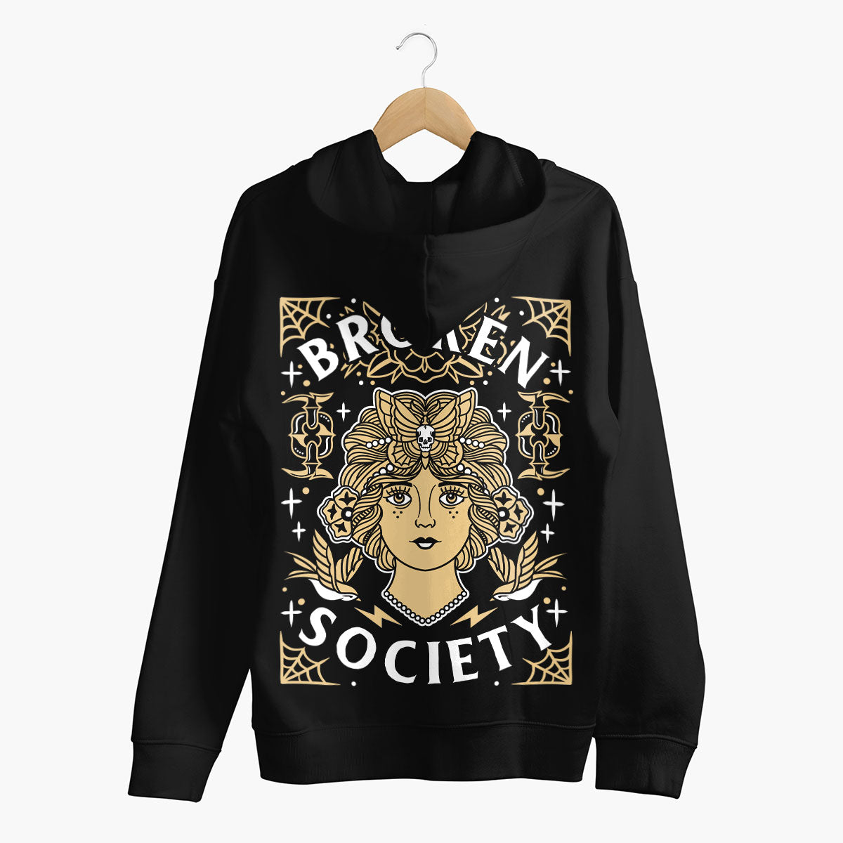 Gatsby Girl Hoodie (Unisex)-Tattoo Clothing, Tattoo Hoodie, JH001-Broken Society