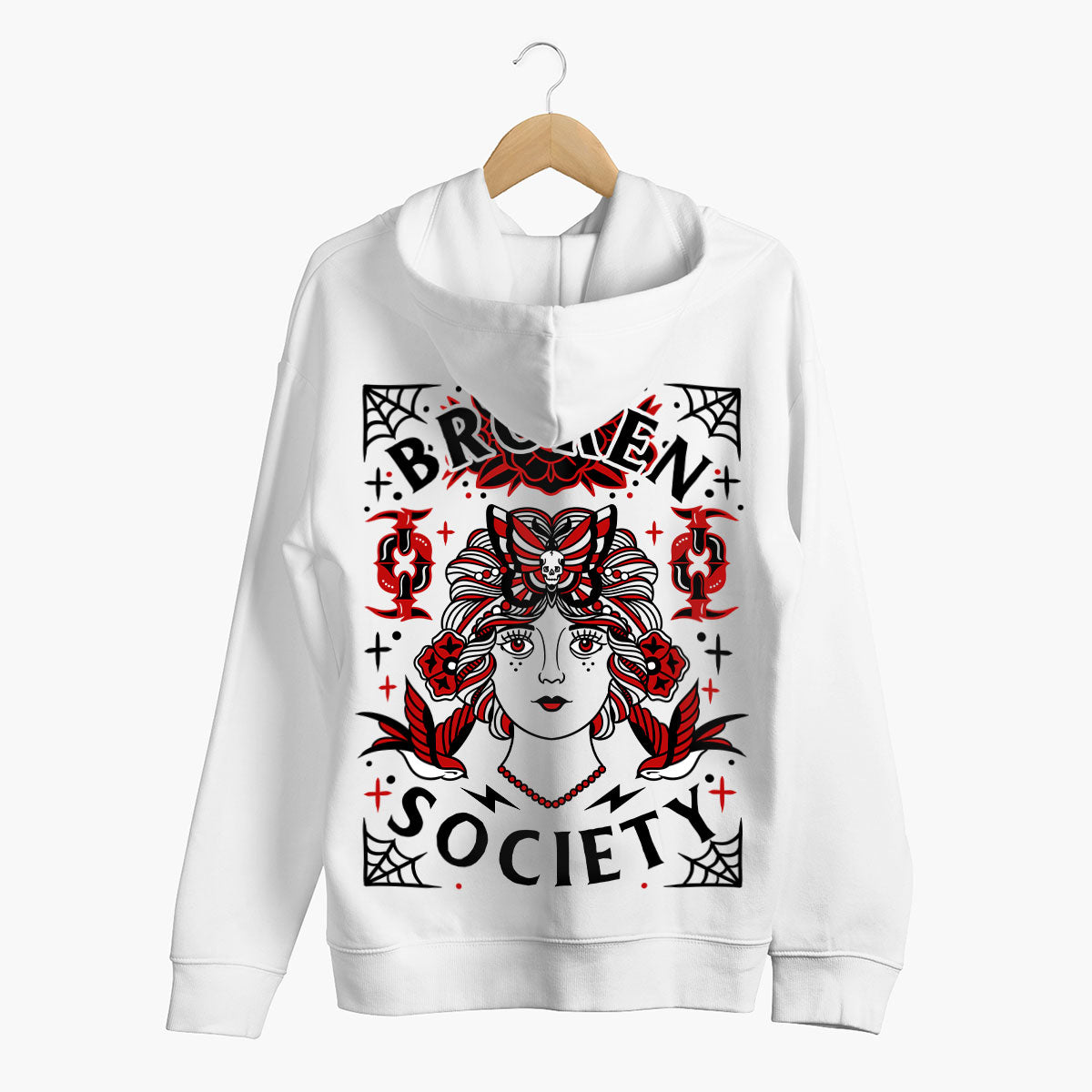 Gatsby Girl Hoodie (Unisex)-Tattoo Clothing, Tattoo Hoodie, JH001-Broken Society