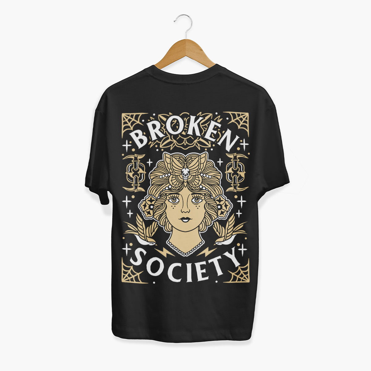 Gatsby Girl T-shirt (Unisex)-Tattoo Clothing, Tattoo T-Shirt, EP01-Broken Society