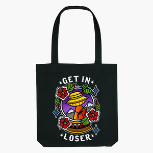 Get In Loser Strong-As-Hell Tote Bag-Tattoo Apparel, Tattoo Accessories, Tattoo Gift, Tattoo Tote Bag-Broken Society