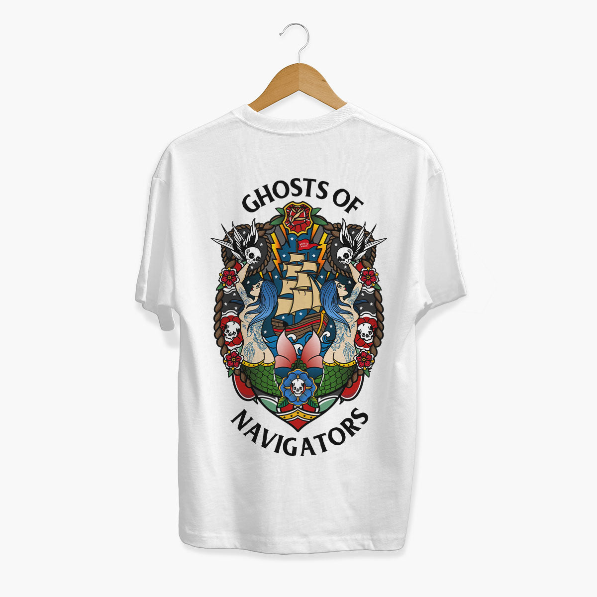 Ghost Of Navigators T-Shirt (Unisex)-Tattoo Clothing, Tattoo T-Shirt, EP01-Broken Society