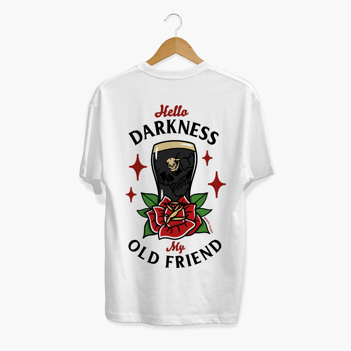 Hello Darkness T-shirt (Unisex)-Tattoo Clothing, Tattoo T-Shirt, EP01-Broken Society