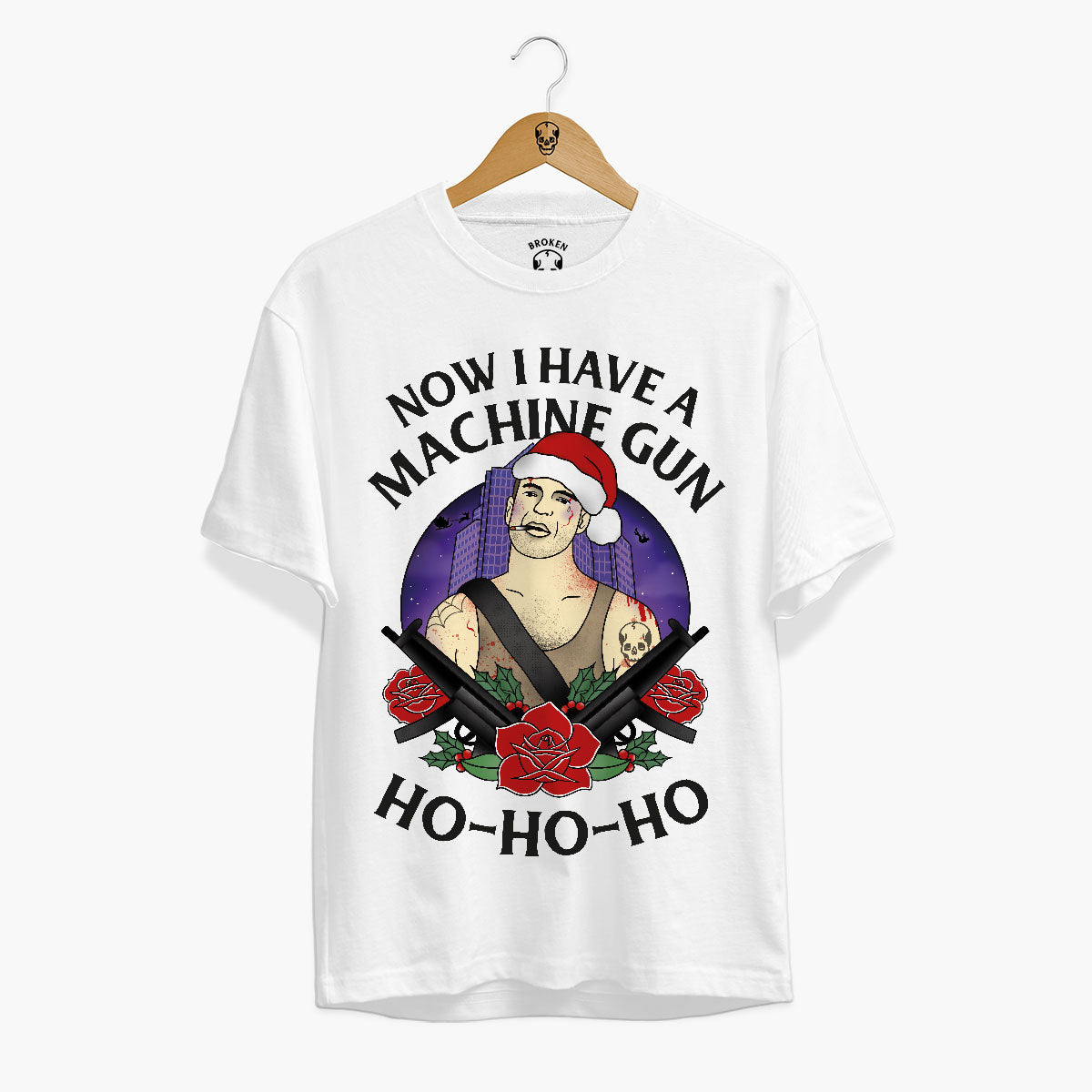 Ho Ho Ho Christmas T-Shirt (Unisex)-Tattoo Clothing, Tattoo T-Shirt, EP01-Broken Society